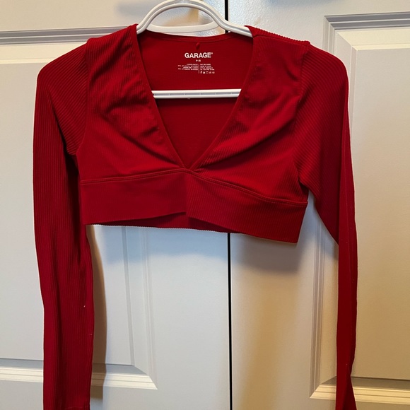 Garage Seamless Ribbed Cropped Long Sleeve - Picture 1 of 3